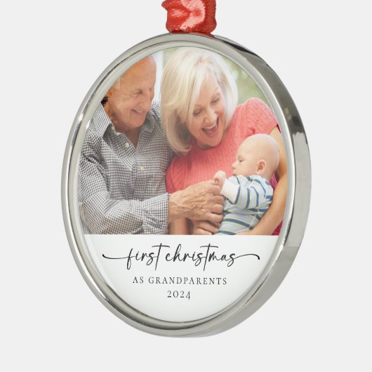 Eerste Kerstmis als grootouders Foto Keepomwille Metalen Ornament (Links)