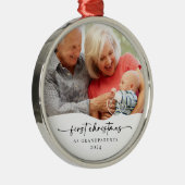 Eerste Kerstmis als grootouders Foto Keepomwille Metalen Ornament (Rechts)