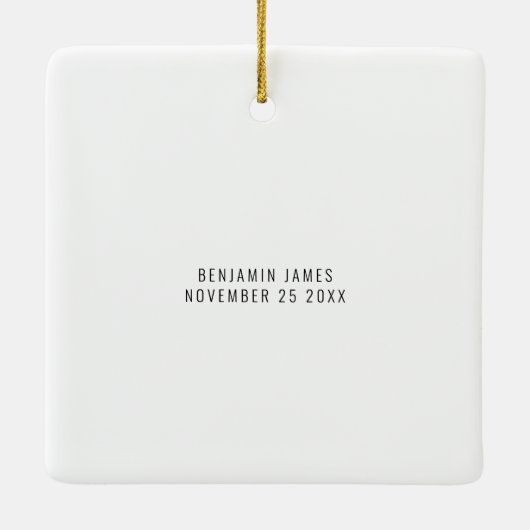 Eerste Kerstmis als grootouders Fotonaam Datum Keramisch Ornament (Achterkant)