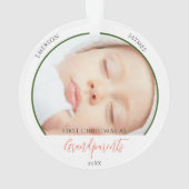 Eerste Kerstmis als grootouders Fotoscript Ornament (achterkant)