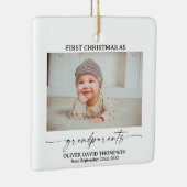 Eerste Kerstmis als grootouders Fotoversiering Keramisch Ornament (Rechts)