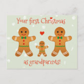 Eerste Kerstmis als grootouders - Gingerbrood Mann Briefkaart (Voorkant)