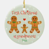 Eerste Kerstmis als grootouders - Gingerbrood Mann Keramisch Ornament (Achterkant)