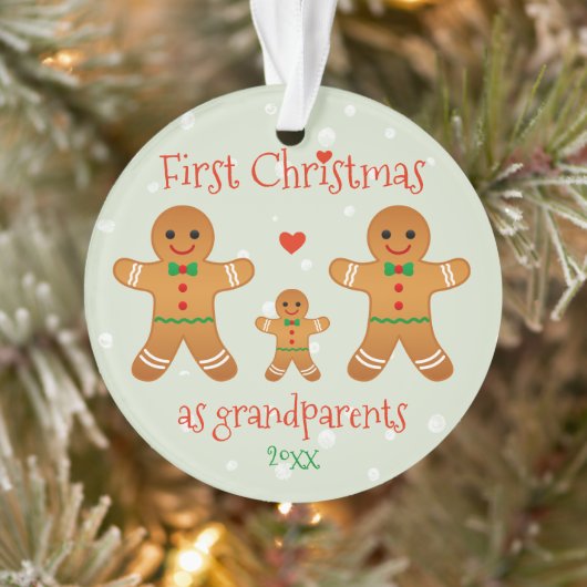 Eerste Kerstmis als grootouders - Gingerbrood Mann Ornament (Boom)