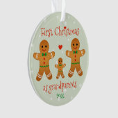 Eerste Kerstmis als grootouders - Gingerbrood Mann Ornament (voorkant)
