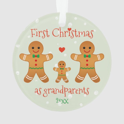 Eerste Kerstmis als grootouders - Gingerbrood Mann Ornament (achterkant)