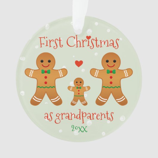 Eerste Kerstmis als grootouders - Gingerbrood Mann Ornament (voorkant)