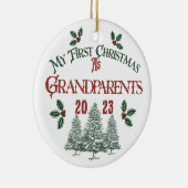 Eerste Kerstmis als grootouders Keramisch Ornament (Rechts)