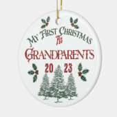 Eerste Kerstmis als grootouders Keramisch Ornament (Links)