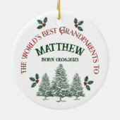 Eerste Kerstmis als grootouders Keramisch Ornament (Achterkant)