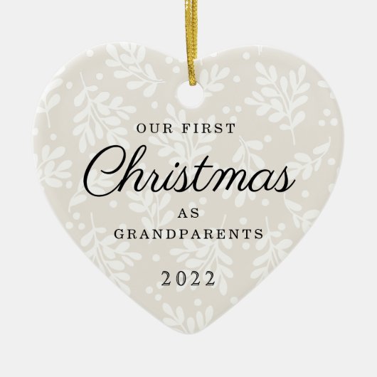 Eerste Kerstmis als grootouders Keramisch Ornament (Voorkant)