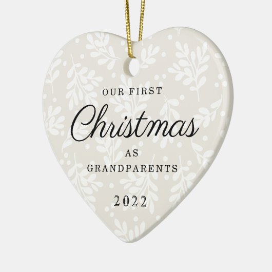 Eerste Kerstmis als grootouders Keramisch Ornament (Links)