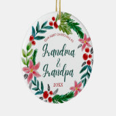 Eerste Kerstmis als grootouders Keramisch Ornament (Rechts)