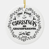 Eerste Kerstmis als grootouders keramische sieraad Keramisch Ornament (Voorkant)