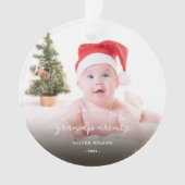 Eerste kerstmis als grootouders Kerstmis familie Ornament (voorkant)