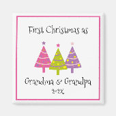 Eerste Kerstmis als grootouders Magneet (Voorkant)