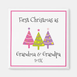 Eerste Kerstmis als grootouders Magneet