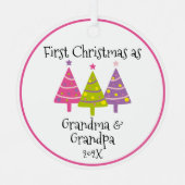 Eerste Kerstmis als grootouders Metalen Ornament (Voorkant)