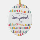 Eerste Kerstmis als grootouders persoonlijke bomen Keramisch Ornament (Rechts)