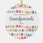 Eerste Kerstmis als grootouders persoonlijke bomen Keramisch Ornament (Voorkant)