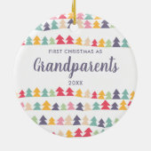 Eerste Kerstmis als grootouders persoonlijke bomen Keramisch Ornament (Achterkant)