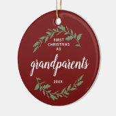 Eerste Kerstmis als grootouders persoonlijke feest Keramisch Ornament (Links)