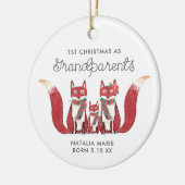 Eerste Kerstmis als grootouders persoonlijke koeie Keramisch Ornament (Links)