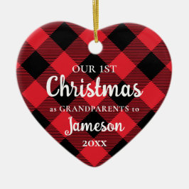 Eerste Kerstmis als grootouders Pset Heart Keramisch Ornament