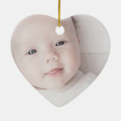 Eerste Kerstmis als Grootouders Red Heart Foto Keramisch Ornament (Achterkant)