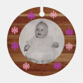 Eerste Kerstmis als grootouders Rustisch Metalen Ornament (Achterkant)