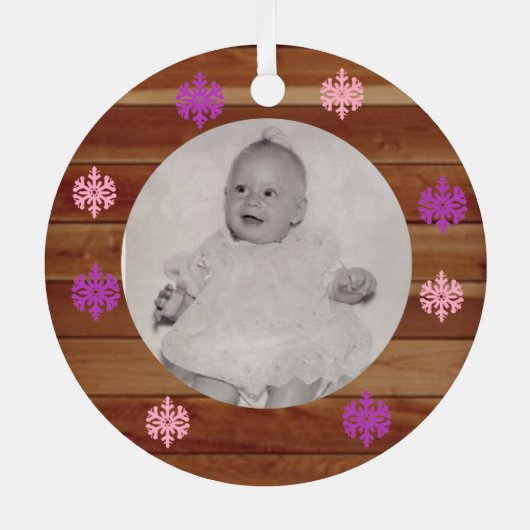 Eerste Kerstmis als grootouders Rustisch Metalen Ornament (Achterkant)