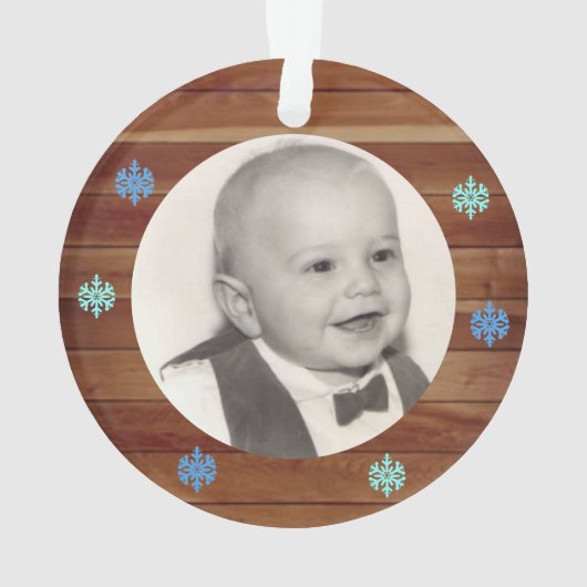 Eerste Kerstmis als grootouders Rustisch Ornament (achterkant)