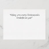 Eerste Kerstmis als grootouders Treezelen Aangepas Folie Feestdagenkaart (Achterkant)