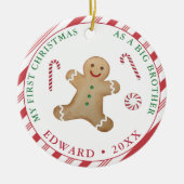 Eerste Kerstmis als grote broer Keramisch Ornament (Voorkant)