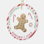 Eerste Kerstmis als grote broer Keramisch Ornament (Links)