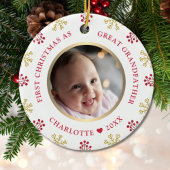 Eerste Kerstmis als Grote Grootvader Foto Keramisch Ornament