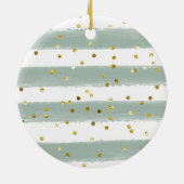 Eerste Kerstmis als Grote oma White Floral Keramisch Ornament (Achterkant)