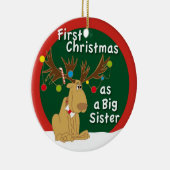 Eerste Kerstmis als grote zuster Keramisch Ornament (Rechts)