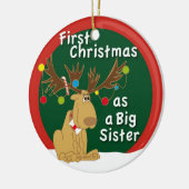 Eerste Kerstmis als grote zuster Keramisch Ornament (Links)