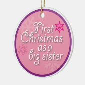Eerste Kerstmis als grote zuster Keramisch Ornament (Links)
