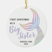 Eerste Kerstmis als grote zuster persoonlijke Zeem Keramisch Ornament (Voorkant)