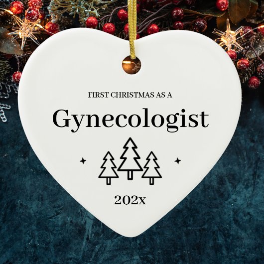 Eerste Kerstmis als gynaecoloog 2024 Keramisch Ornament