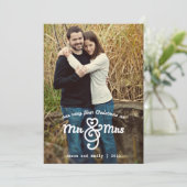 Eerste Kerstmis als M. & Mevr. Holiday Photo Card Feestdagenkaart (Staand voorkant)