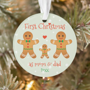 Eerste Kerstmis als mam en pap - Gingerbrood Manne Ornament