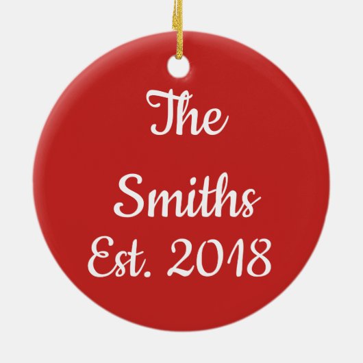 Eerste Kerstmis als mam- en pap-versiering Keramisch Ornament (Achterkant)