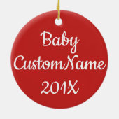 Eerste Kerstmis als mam- en pap-versiering Keramisch Ornament (Achterkant)