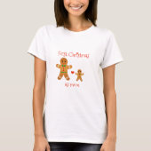 Eerste Kerstmis als Mam - Gingerbread Mannen T-shirt (Voorkant)