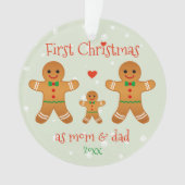 Eerste Kerstmis als mama en papa - Gingerbrood Man Ornament (voorkant)