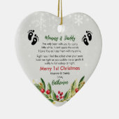 Eerste Kerstmis als mama en papa Keramisch Ornament (Rechts)