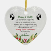 Eerste Kerstmis als mama en papa Keramisch Ornament (Voorkant)